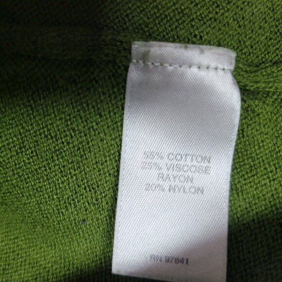 J. Jill Pullover Sweater Size Small Cotton Blend Womens Green Boxy - Picture 6 of 6
